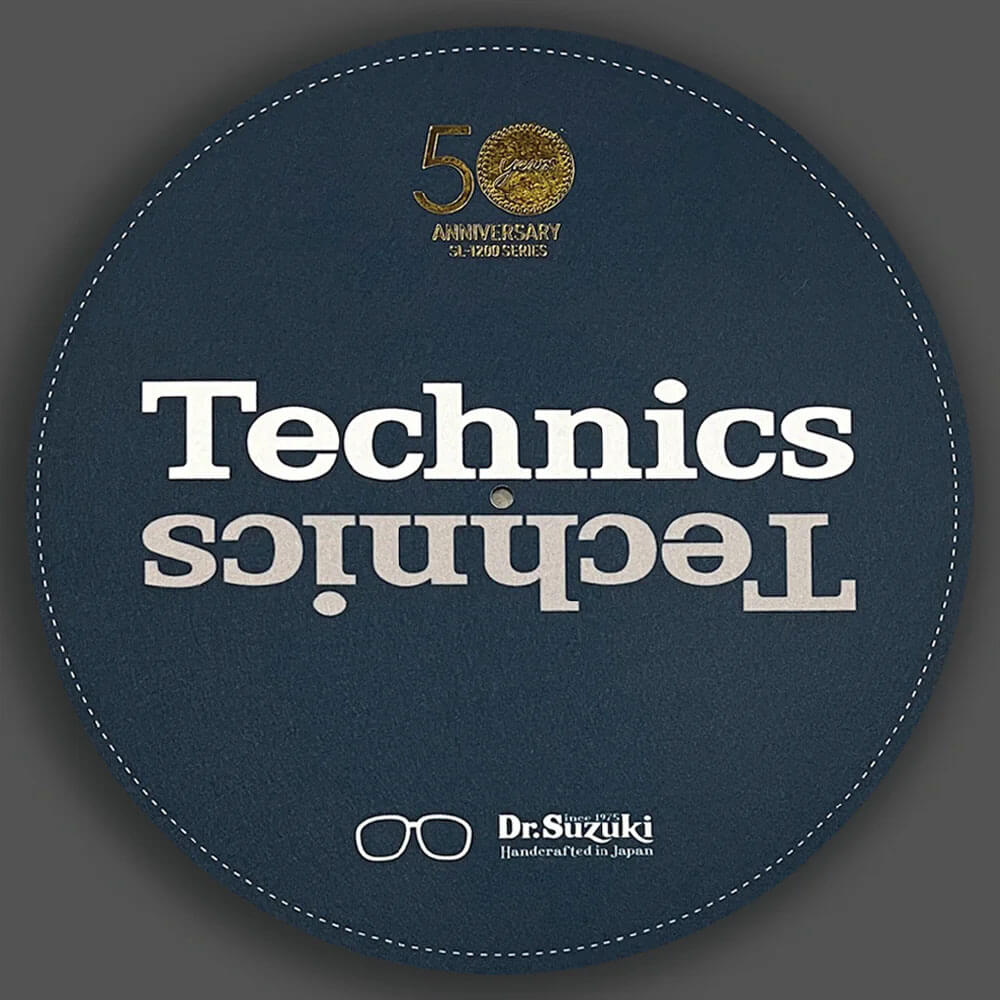 DR. SUZUKI x TECHNICS 50th Anniversary SL-1200M7L LIMITED EDITION SLIPMATS BLUE (Pair)