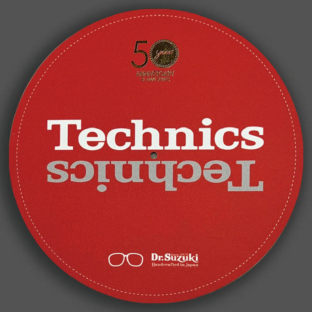 DR. SUZUKI x TECHNICS 50th Anniversary SL-1200M7L LIMITED EDITION SLIPMATS RED (Pair)