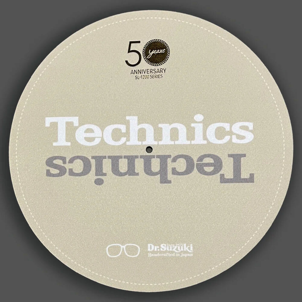 DR. SUZUKI x TECHNICS 50th Anniversary SL-1200M7L LIMITED EDITION SLIPMATS BEIGE (Pair)