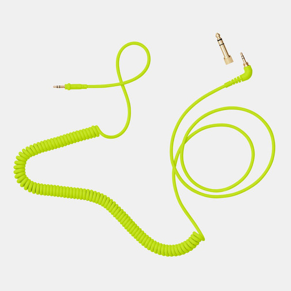 Aiaiai TMA-2 C18 Coiled Cable 1.5m w/ Adapter (Neon Yellow)