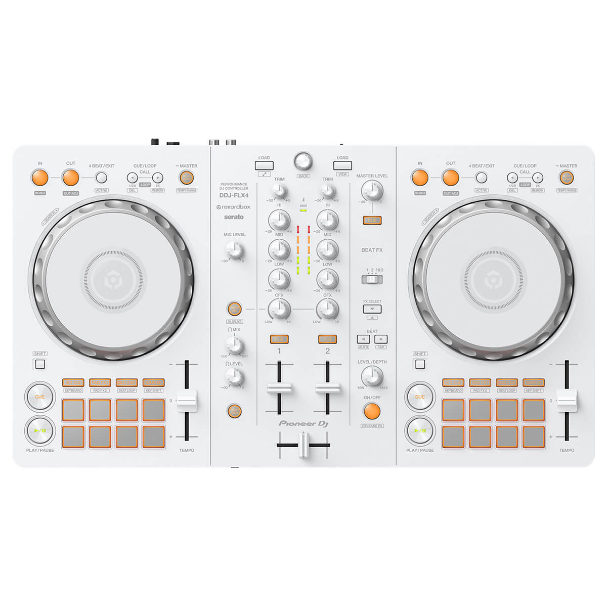 Pioneer DDJ-FLX4-W Ltd. White Edition 2-Channel DJ Controller for Rekordbox and Serato DJ Lite