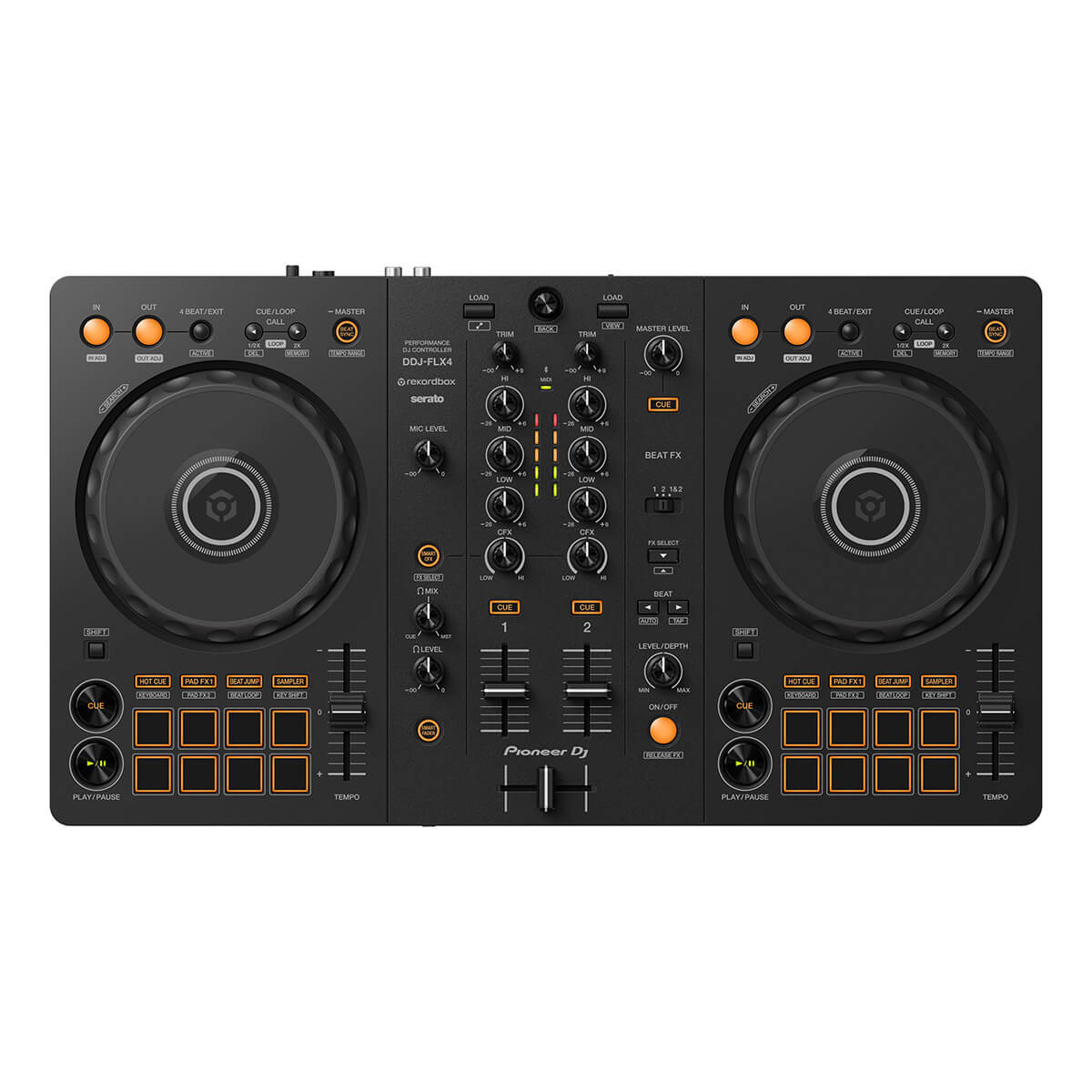 Pioneer DDJ-FLX4 2-Channel DJ Controller for Rekordbox and Serato DJ Lite (Optional UDG Shell Case)
