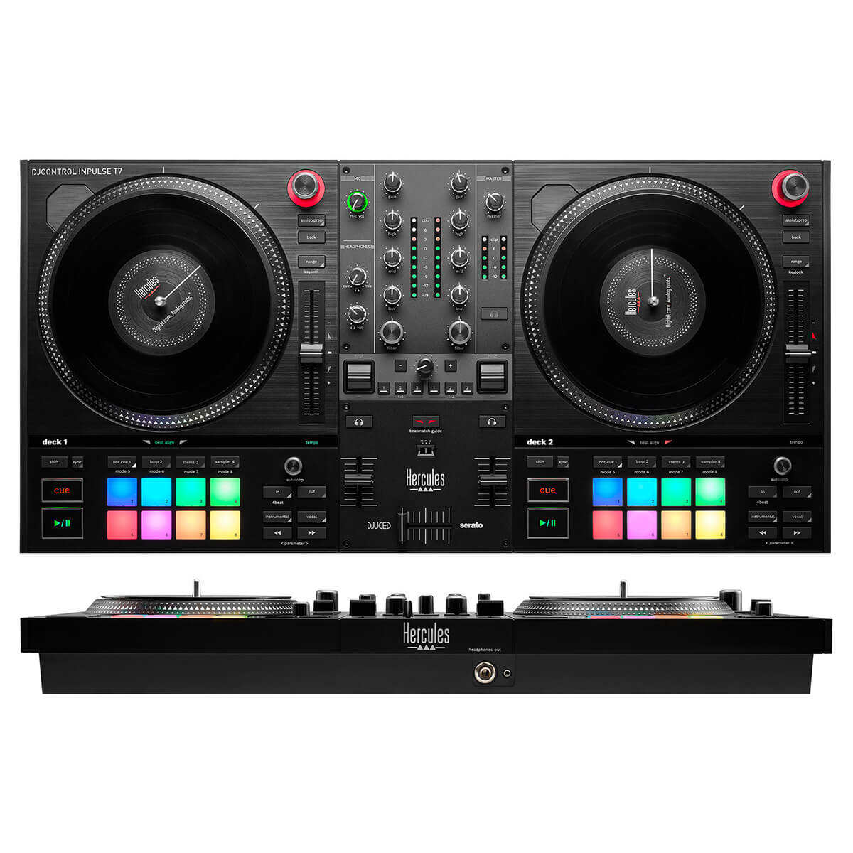 Hercules DJ Control INPULSE T7 Motorised 2-Channel DJ Controller for Serato DJ Lite