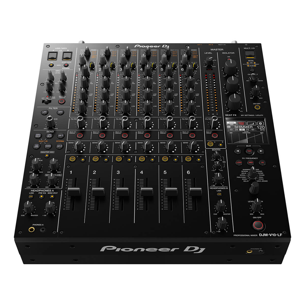 Pioneer DJM-V10LF 6-Channel Professional DJ Mixer w/ Long Throw Faders