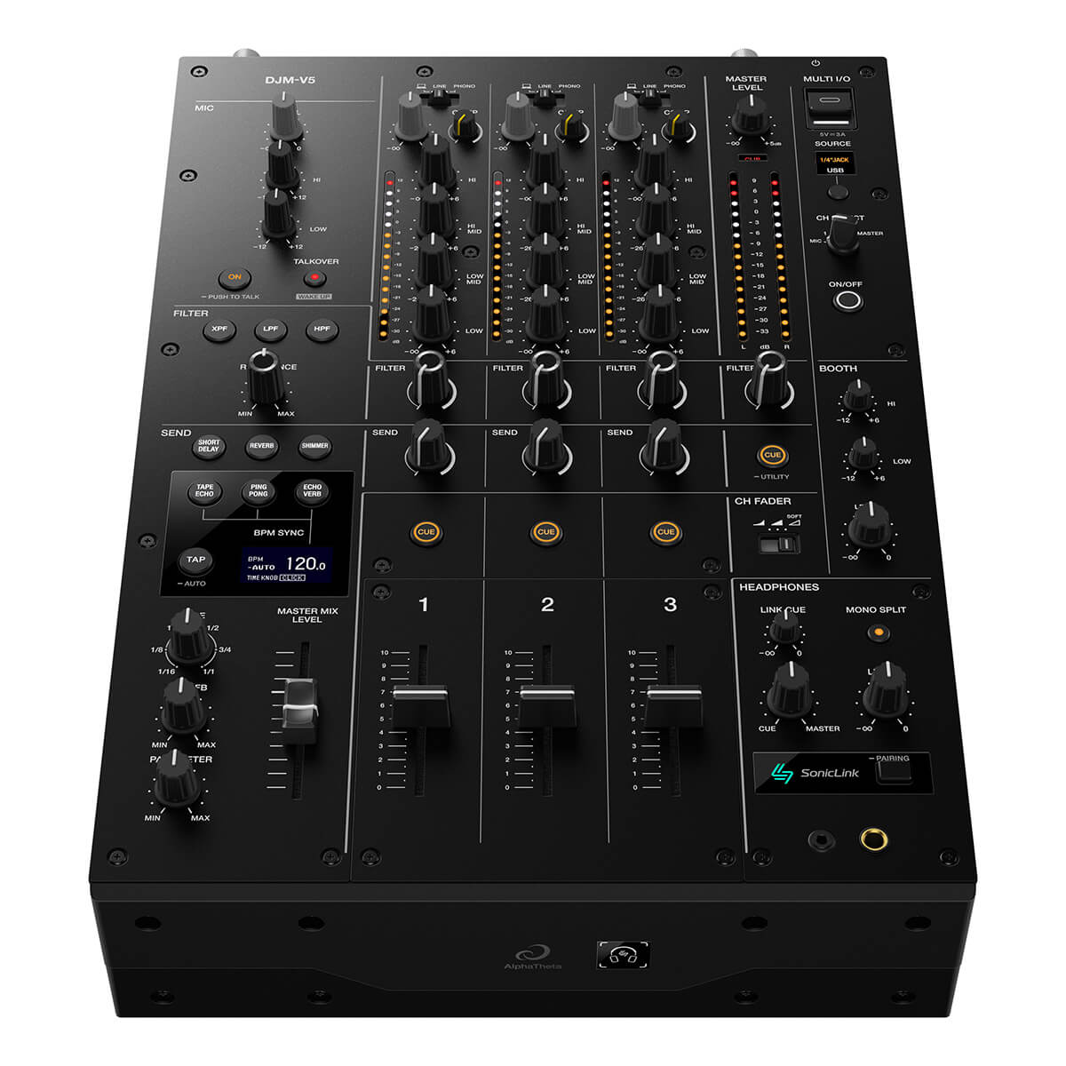 AlphaTheta DJM-V5 Next-Generation 3-Channel DJ Mixer