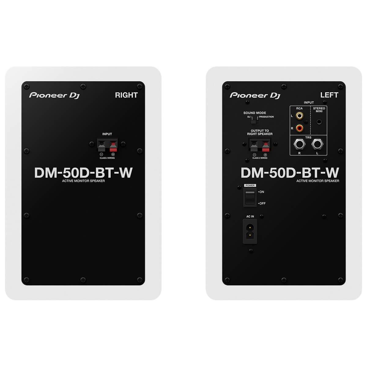 Pioneer DM-50D-BT 5" Active Monitor Speaker w/ Bluetooth (Pair) White