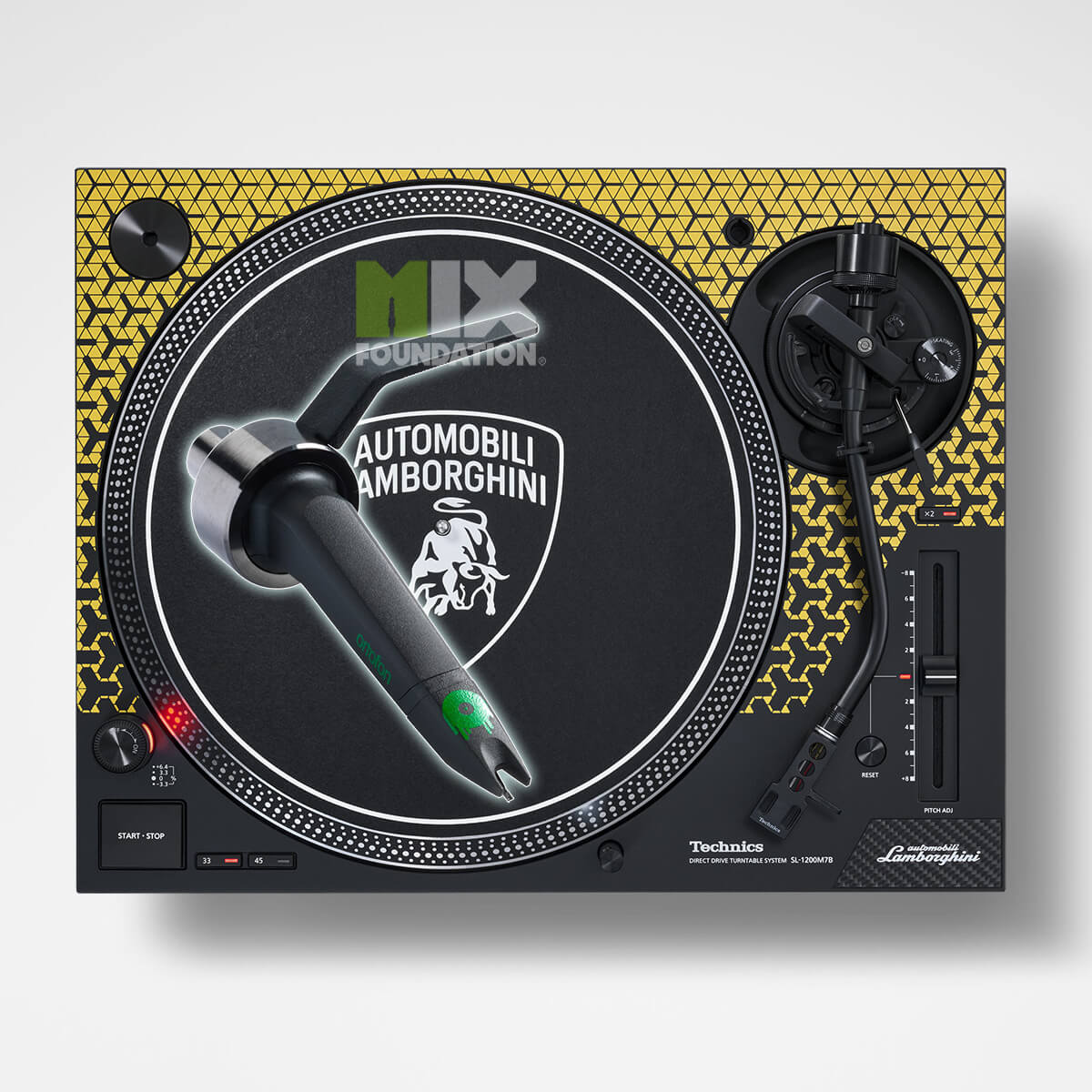 Technics SL-1200M7B - Lamborghini Edition - Direct-Drive Turntable - Yellow w/Ortofon Concorde Mix Cartridge