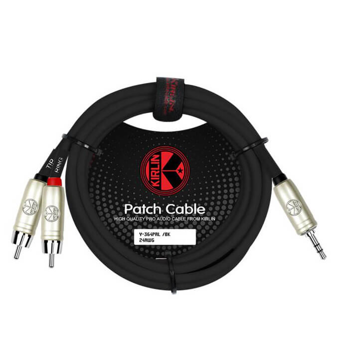 Kirlin Original Y-364 Split Patch Cable - 3.5MM TRS - 2x RCA (1M)