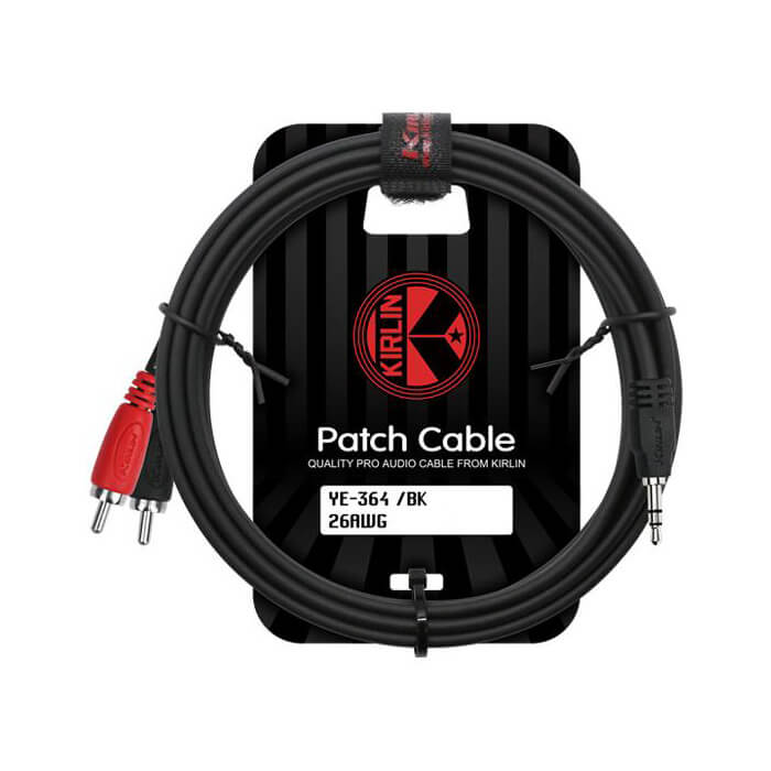 Kirlin Entry YE-364L Split Patch Cable - 3.5MM TRS - 2x RCA (1M)