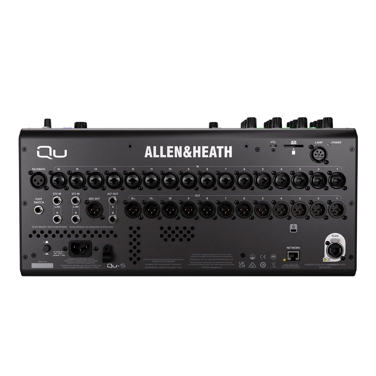 Allen & Heath QU-5D Compact 38-in/24-out 96kHz Digital Mixer with Dante