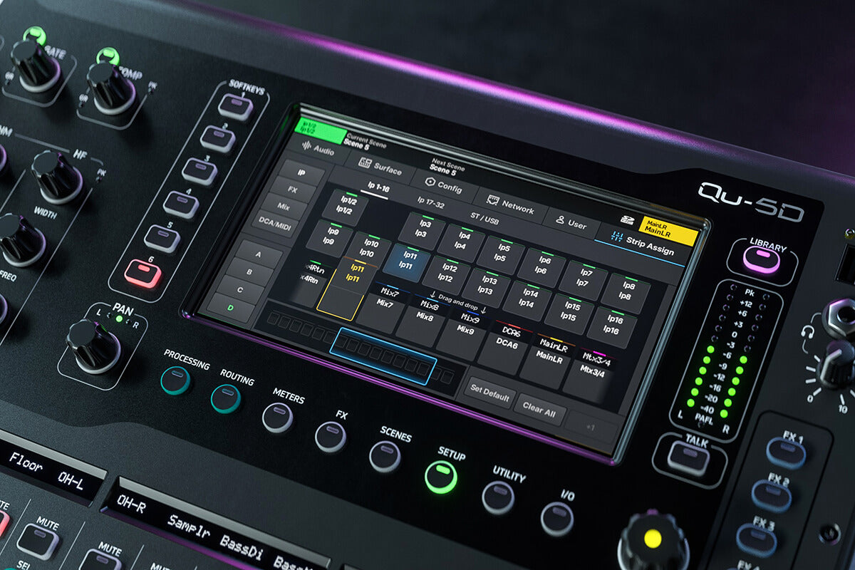 Allen & Heath QU-6D Compact 38-in/24-out 96kHz Digital Mixer with Dante