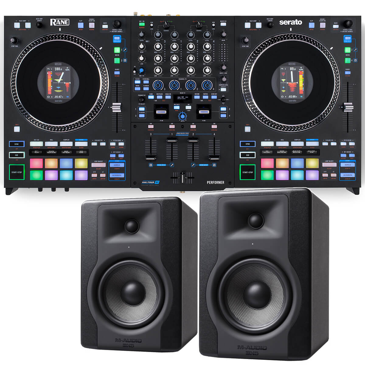 Rane PERFORMER Motorised 4-Channel Stems DJ Controller f Serato DJ Pro