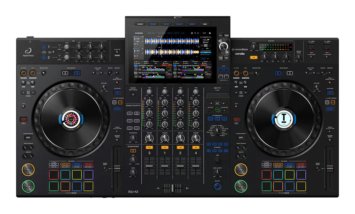 AlphaTheta XDJ-AZ Professional 4-Channel All-In-One DJ System for Rekordbox & Serato DJ Pro w/ FREE VM-70 Monitors