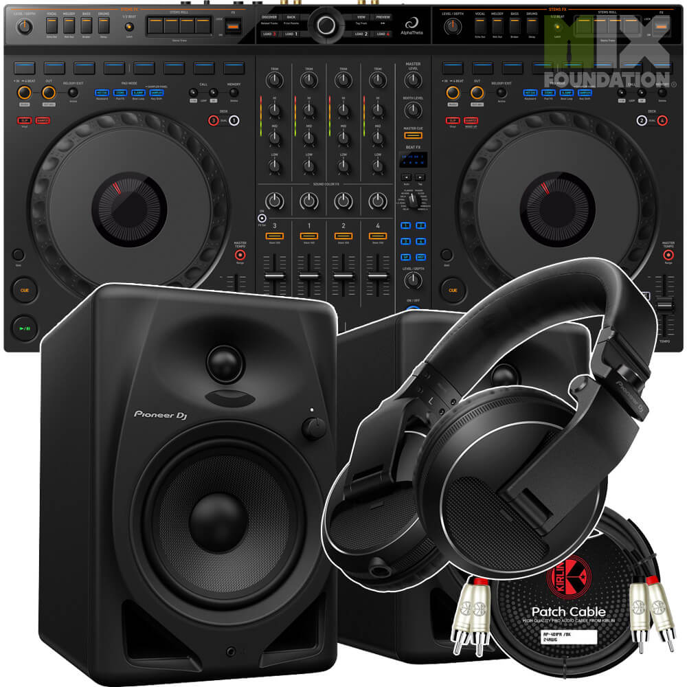 AlphaTheta DDJ-GRV6 4-Channel DJ Controller for Rekordbox & Serato DJ Pro | Performance Pack 2