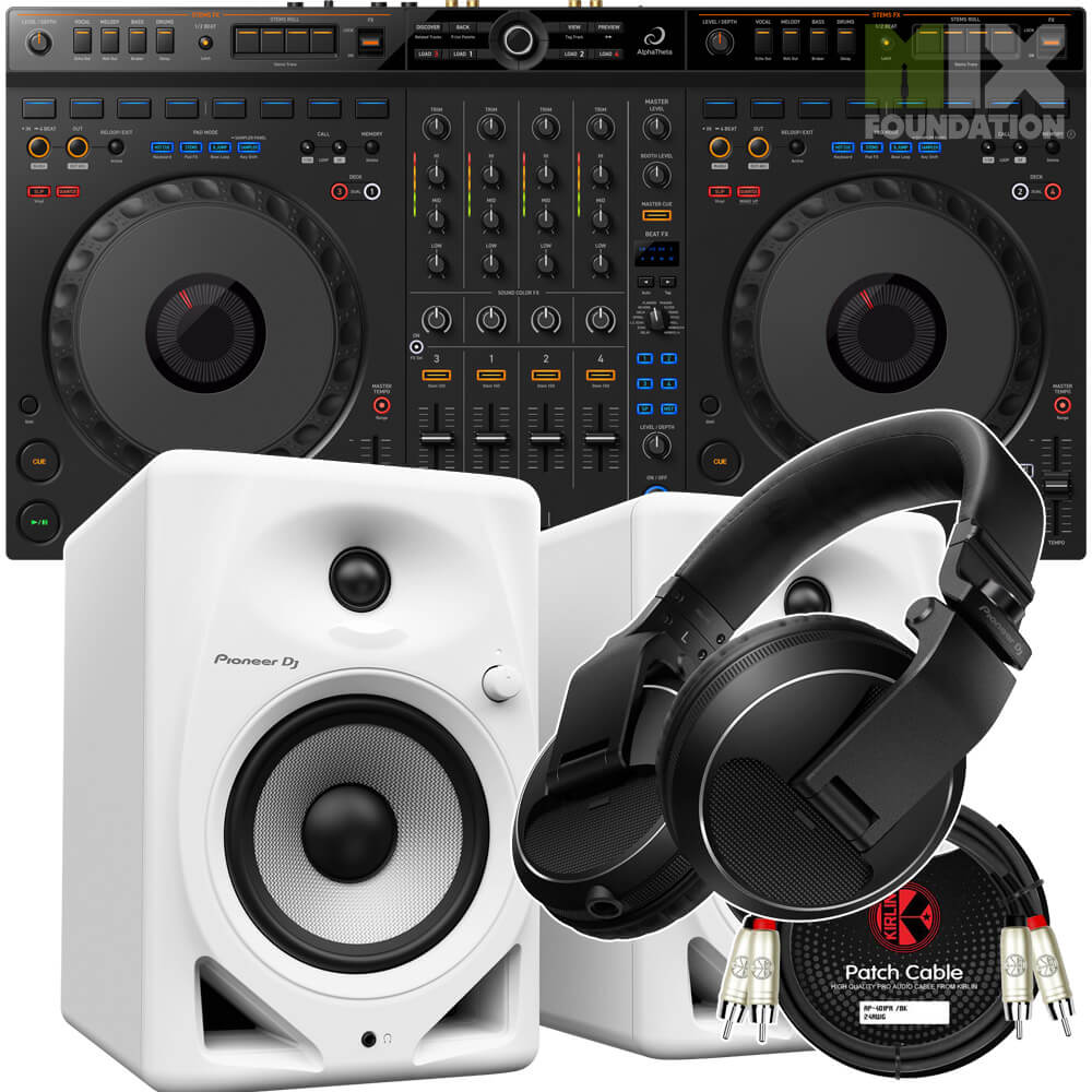 AlphaTheta DDJ-GRV6 4-Channel DJ Controller for Rekordbox & Serato DJ Pro | Performance Pack 2