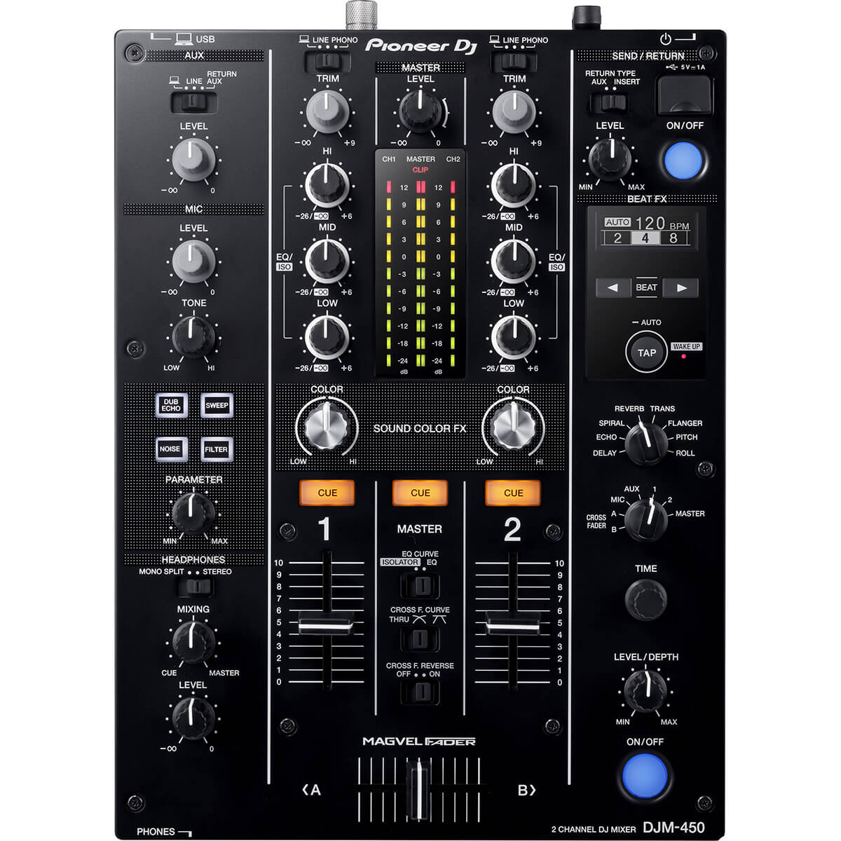 Pioneer DJM-450 2-Channel DJ Mixer with Rekordbox DJ