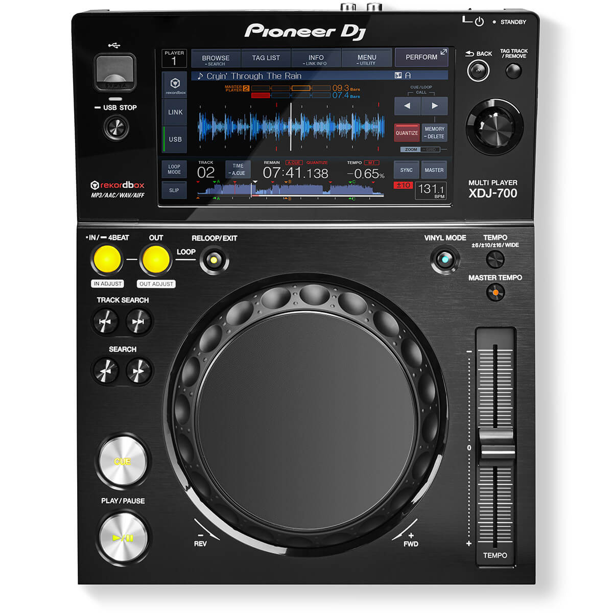 Pioneer XDJ-700 Performance Media Player for rekordbox with 7" Touchscreen