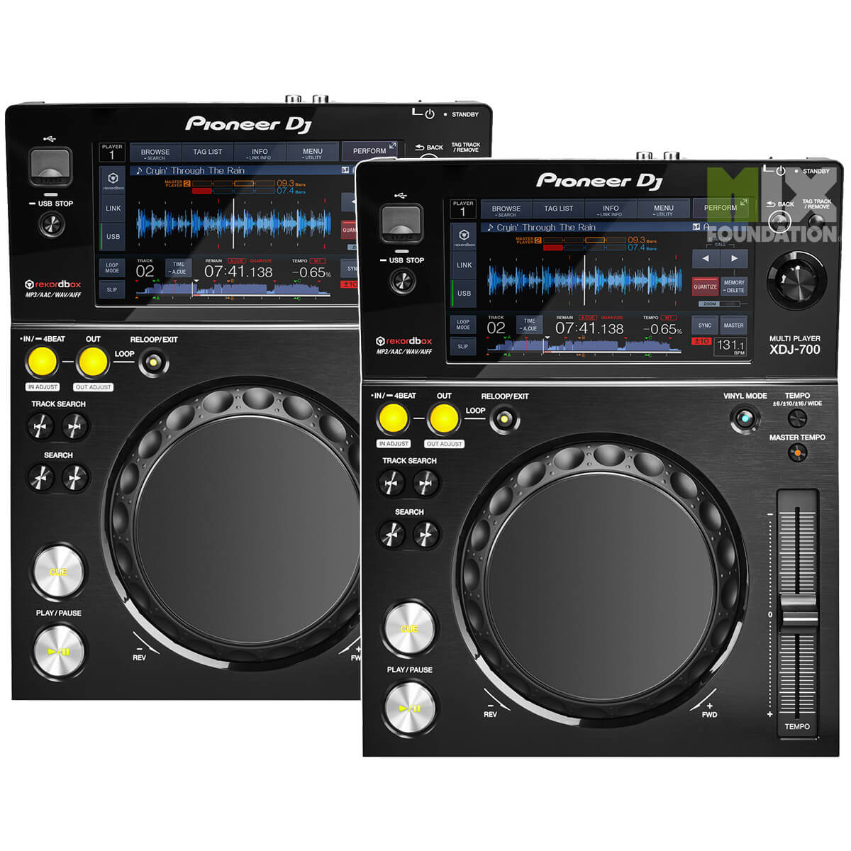 Pioneer XDJ-700s (Pair) with DJM-250MK2 Mixer Digital-Media DJ Package