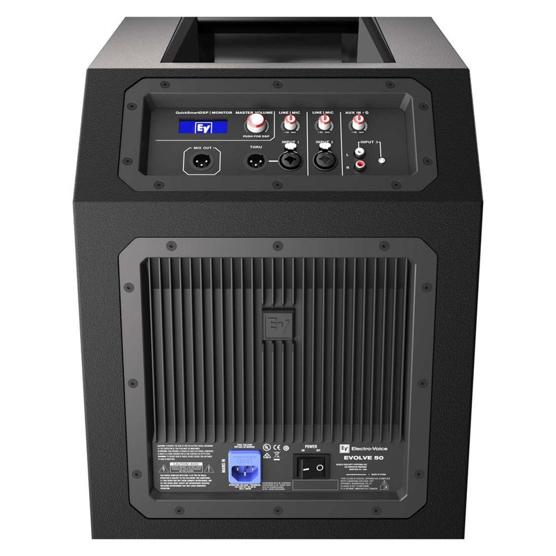 Electro-Voice EVOLVE 50 Portable Powered Column Speaker System w/ Sub (Black)