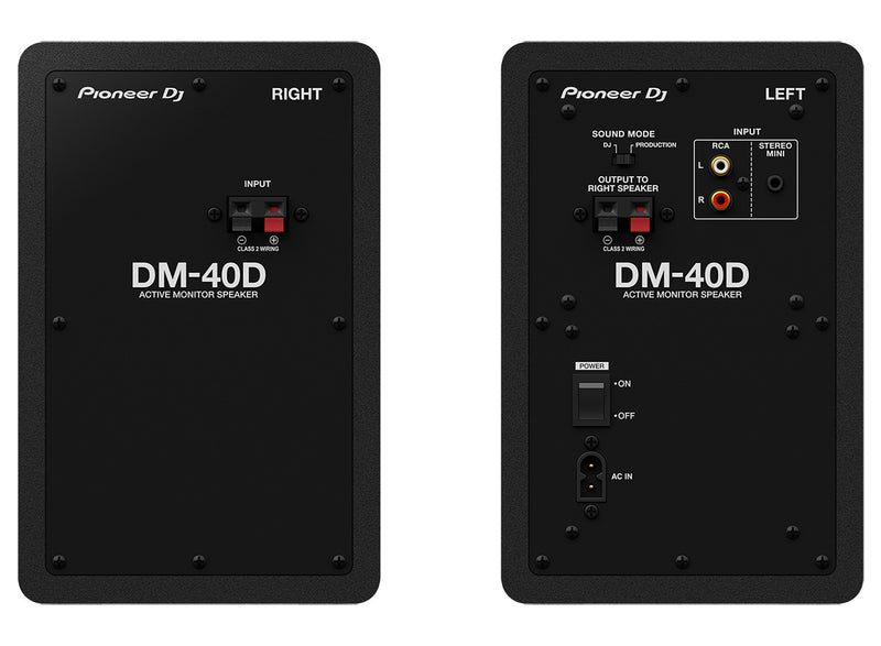 Pioneer DM-40D 4" Active Desktop Monitor Speaker (Pair) Black