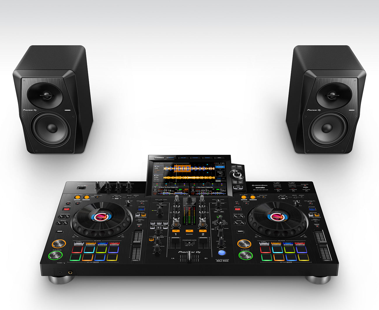 Pioneer XDJ-RX3 2-Channel All-In-One DJ System for Rekordbox & Serato DJ w/ FREE DM-50D-BT Monitors