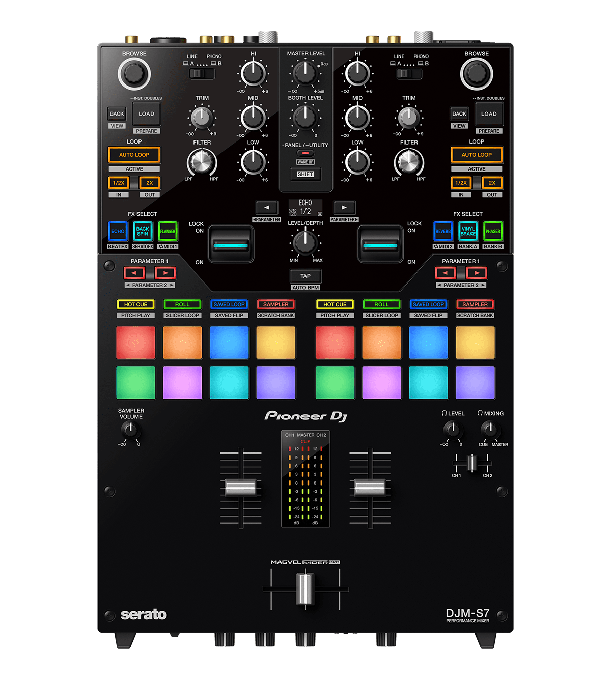 Pioneer DJM-S7 2-Channel Performance Mixer for Serato DJ Pro & Rekordbox