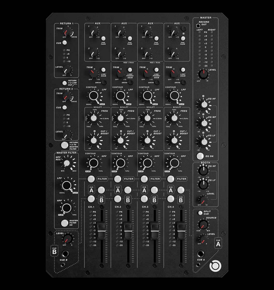 Play Differently MODEL 1.4 - 4-Channel Analogue Club DJ Mixer LOW STOCK
