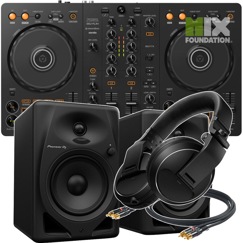 Pioneer DDJ-FLX4 2-Channel DJ Controller for Rekordbox and Serato DJ Lite | Beginner Pack 2.