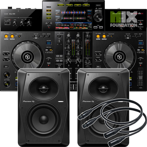 Pioneer XDJ-RR All-In-One DJ Systems for Rekordbox X VM-50 Monitors Package w/ FREE Pioneer DJ Headphones