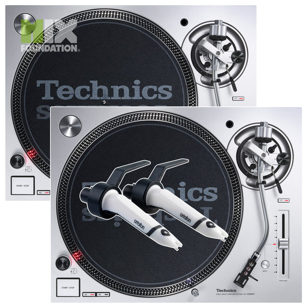Technics SL-1200MK7 Direct Drive DJ Turntable (PAIR) with Ortofon Concorde Scratch Cartridges Package