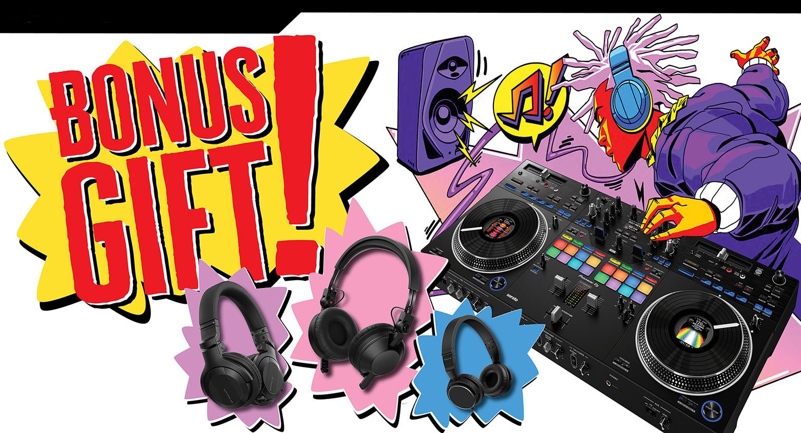 Bonus Free Pioneer DJ Headphones with Selected Pioneer DJ Controllers