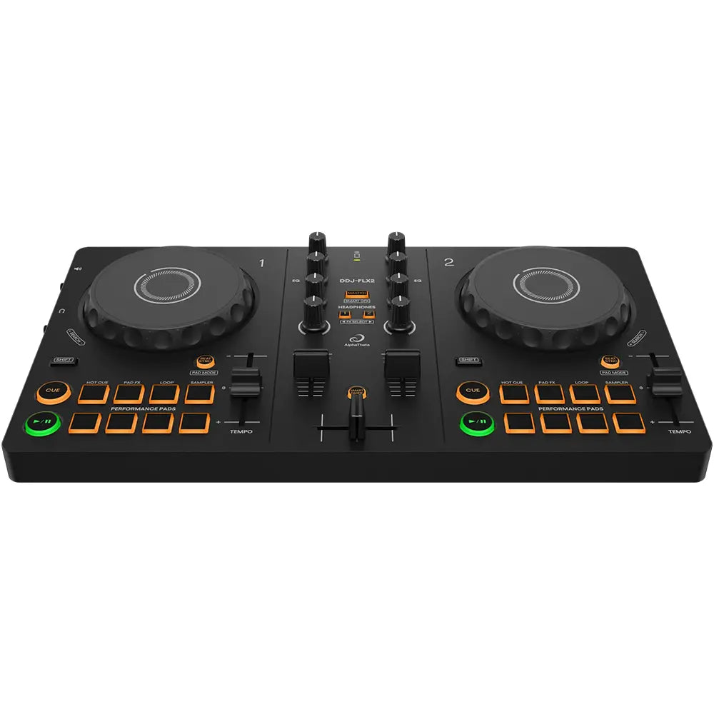 AlphaTheta DDJ-FLX2 Compact Bluetooth DJ Controller | Beginner Pack 2