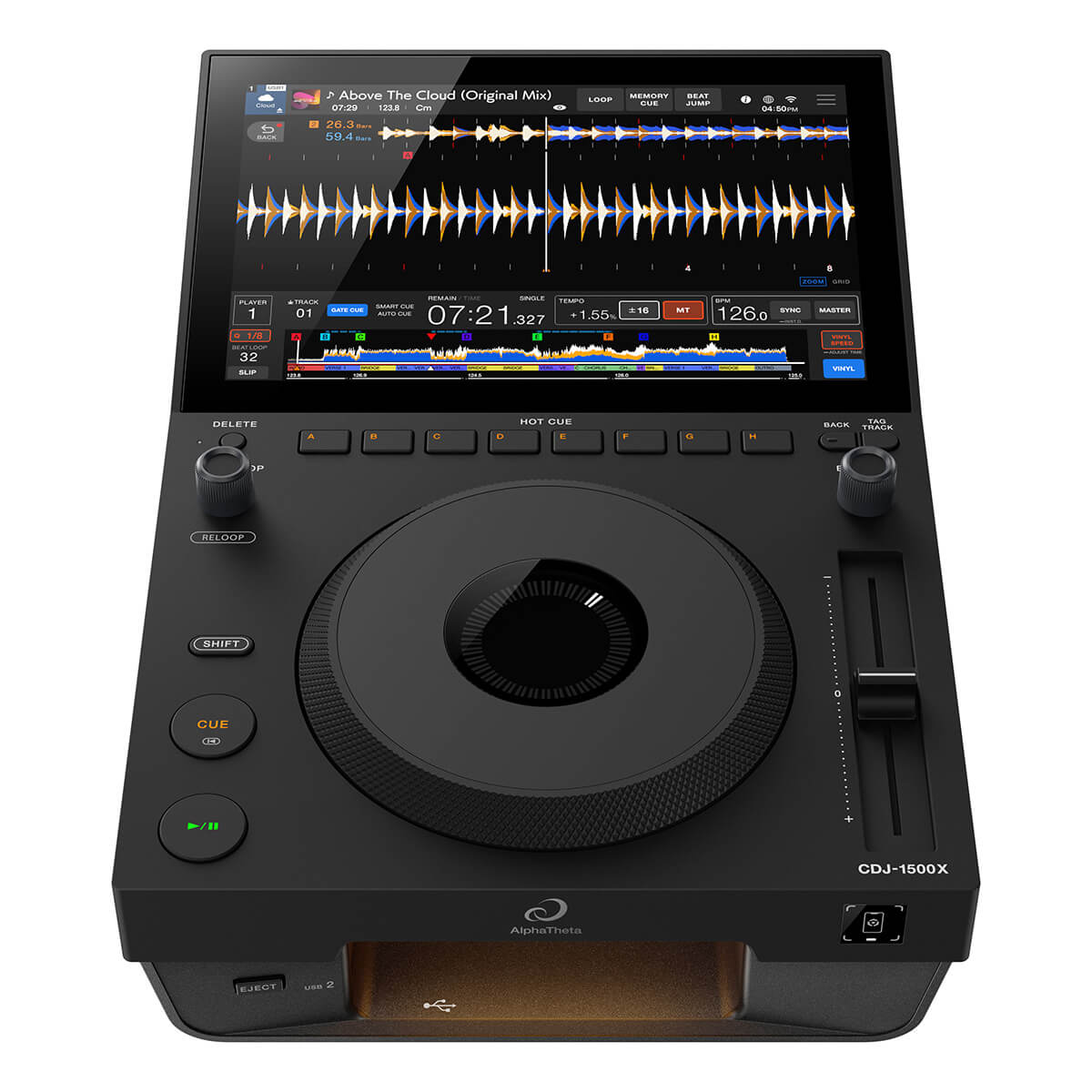 AlphaTheta CDJ-1500X DJ Media-Player with Streaming Support & 10.1-inch Touchscreen