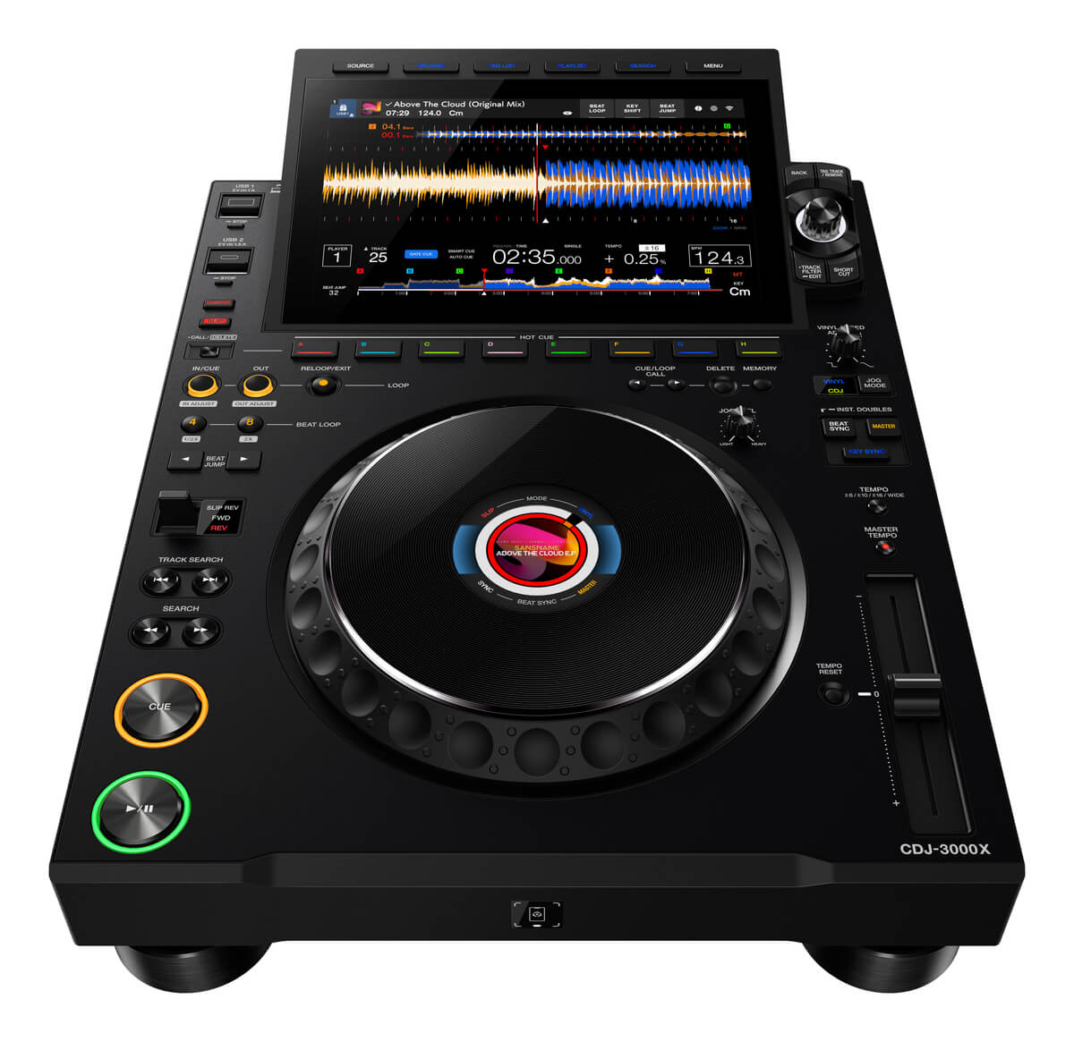 AlphaTheta CDJ-3000X Professional Media-Player with Cloud and Streaming Support