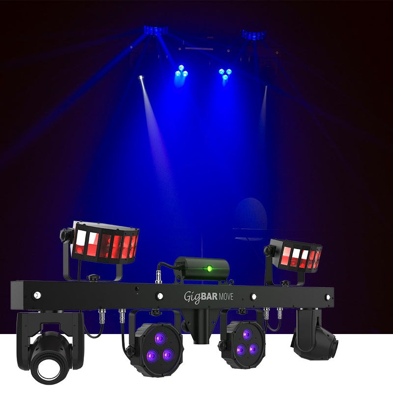 Chauvet GIGBAR MOVE + ILS - 5 in 1 LED Effect Light (Moving Heads, Derbys, Pars, Lasers & Strobe) with ILS Control