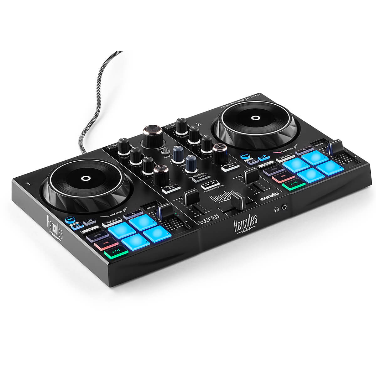 Hercules DJ Control INPULSE 200 MK3 | 2-Channel DJ Controller for Serato DJ Lite
