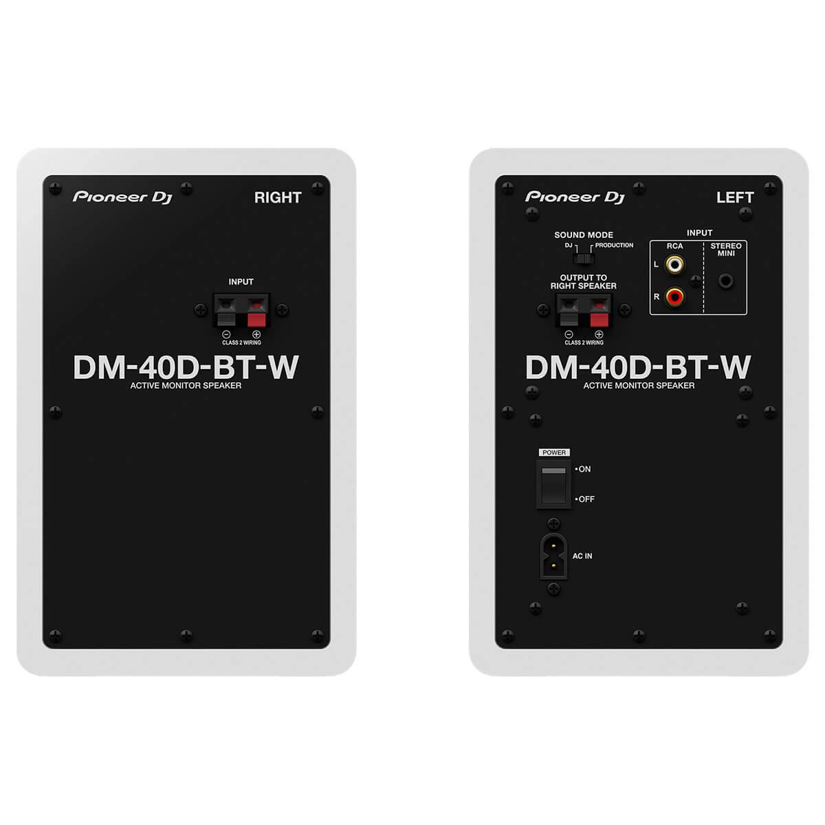 Pioneer DM-40D-BT 4" Active Monitor Speaker w/ Bluetooth (Pair) White