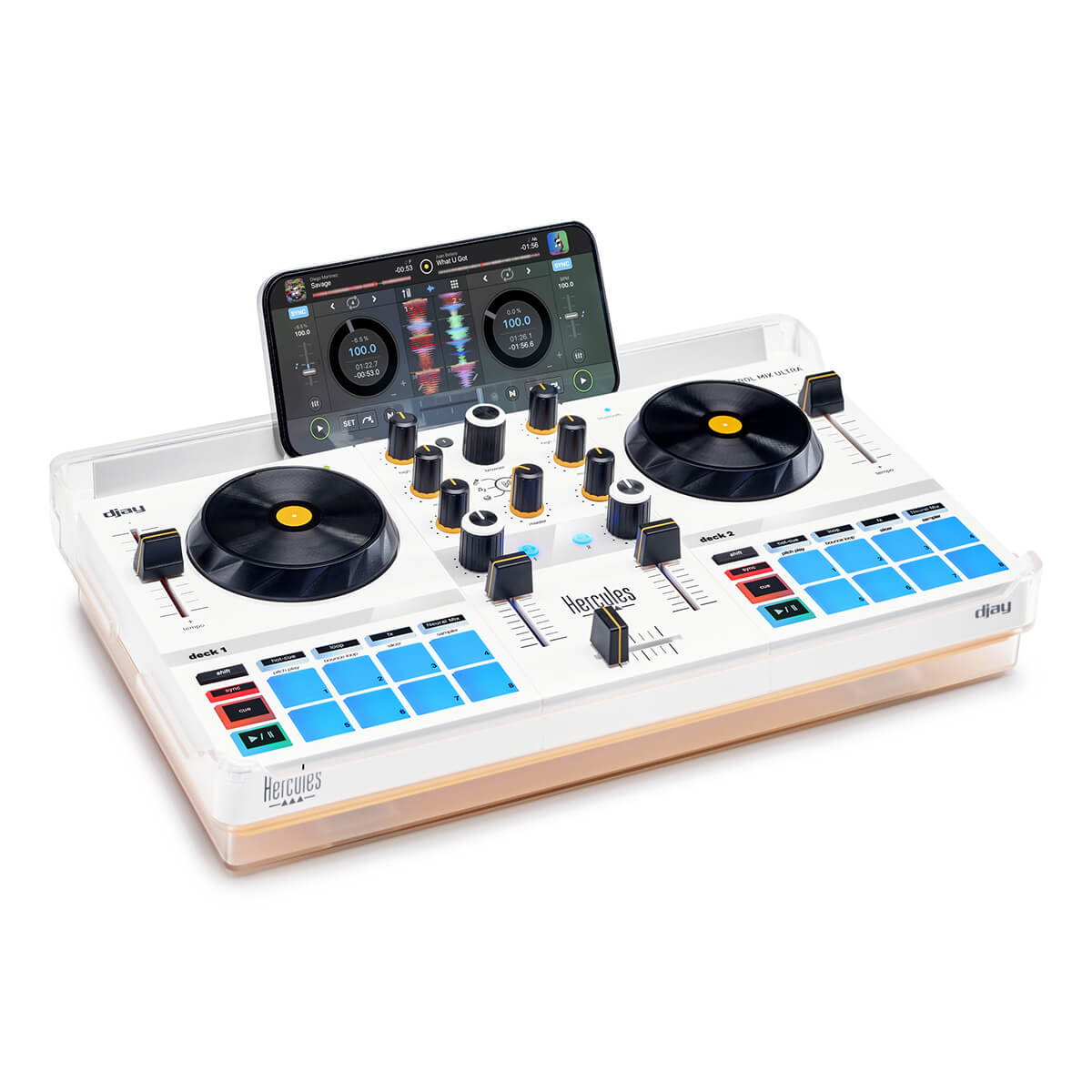 Hercules DJ Control MIX ULTRA 2-Channel DJ Controller for Phone Tablet