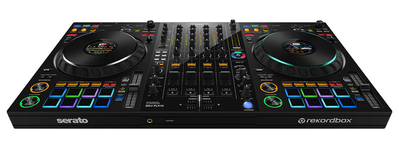 Pioneer DDJ-FLX10 4-Channel Performance DJ Controller for Rekordbox and Serato DJ Pro with UDG Ultimate Flight Case