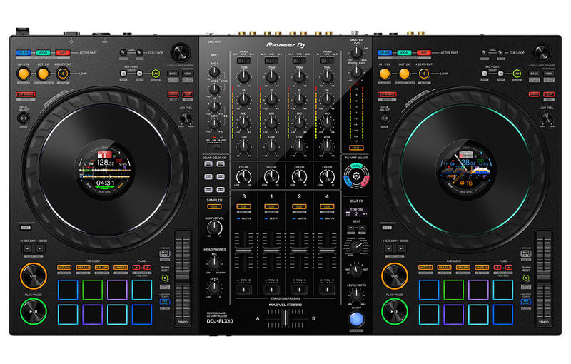 Pioneer DDJ-FLX10 4-Channel Performance DJ Controller for Rekordbox and Serato DJ Pro with UDG Ultimate Flight Case