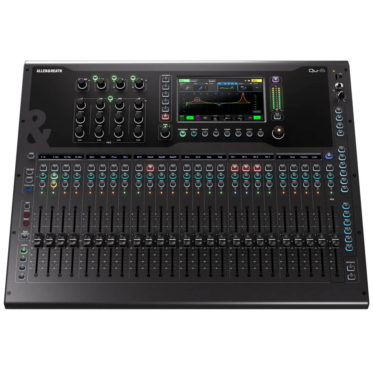 Allen & Heath QU-6D Compact 38-in/24-out 96kHz Digital Mixer with Dante PRE-ORDER