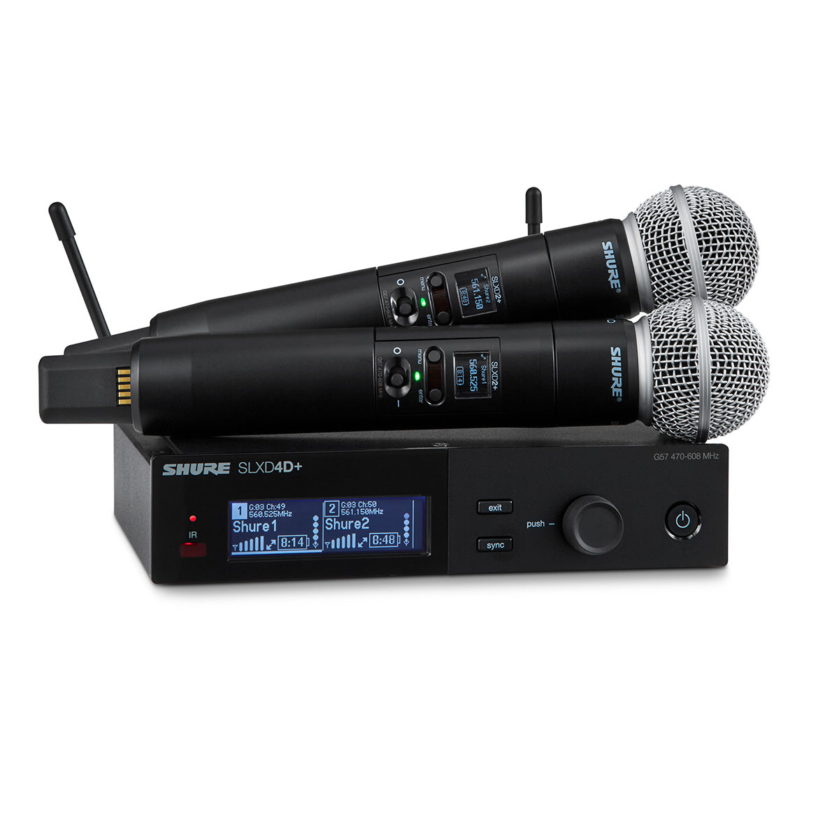 Shure SLXD24D+/SM58 Dual Digital Wireless Handheld System w/ SM58 Cardioid Dynamic Mics | NZ AUTHORISED
