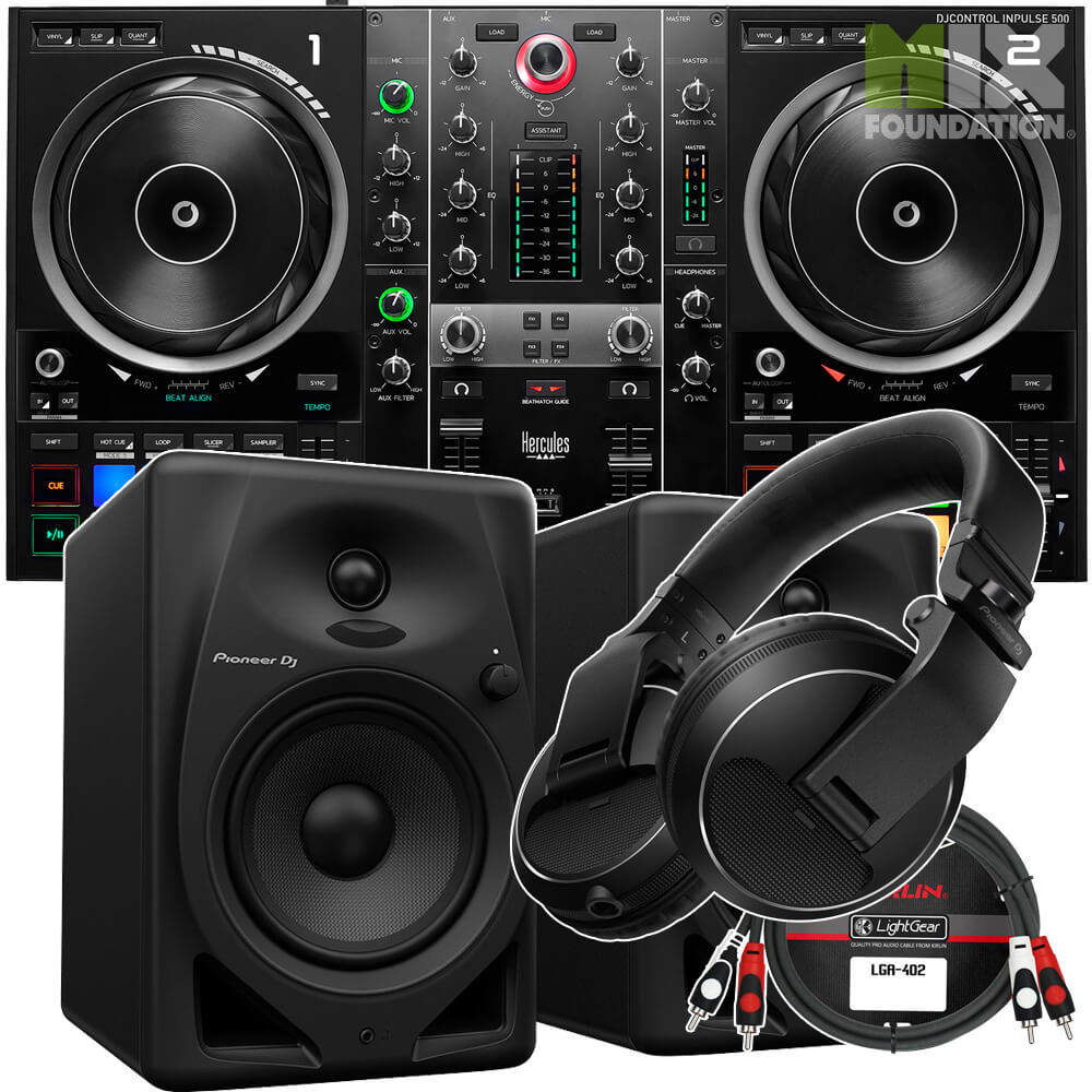 Hercules INPULSE 500 2-Channel DJ Controller for Serato DJ Lite | Beginner Pack 2