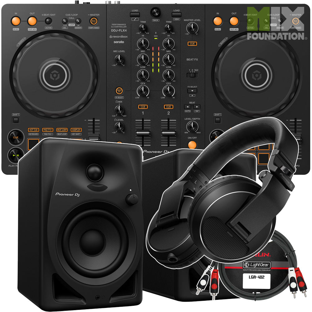 Pioneer DDJ-FLX4 2-Channel DJ Controller for Rekordbox and Serato DJ Lite | Beginner Pack 1 PRE-ORDER