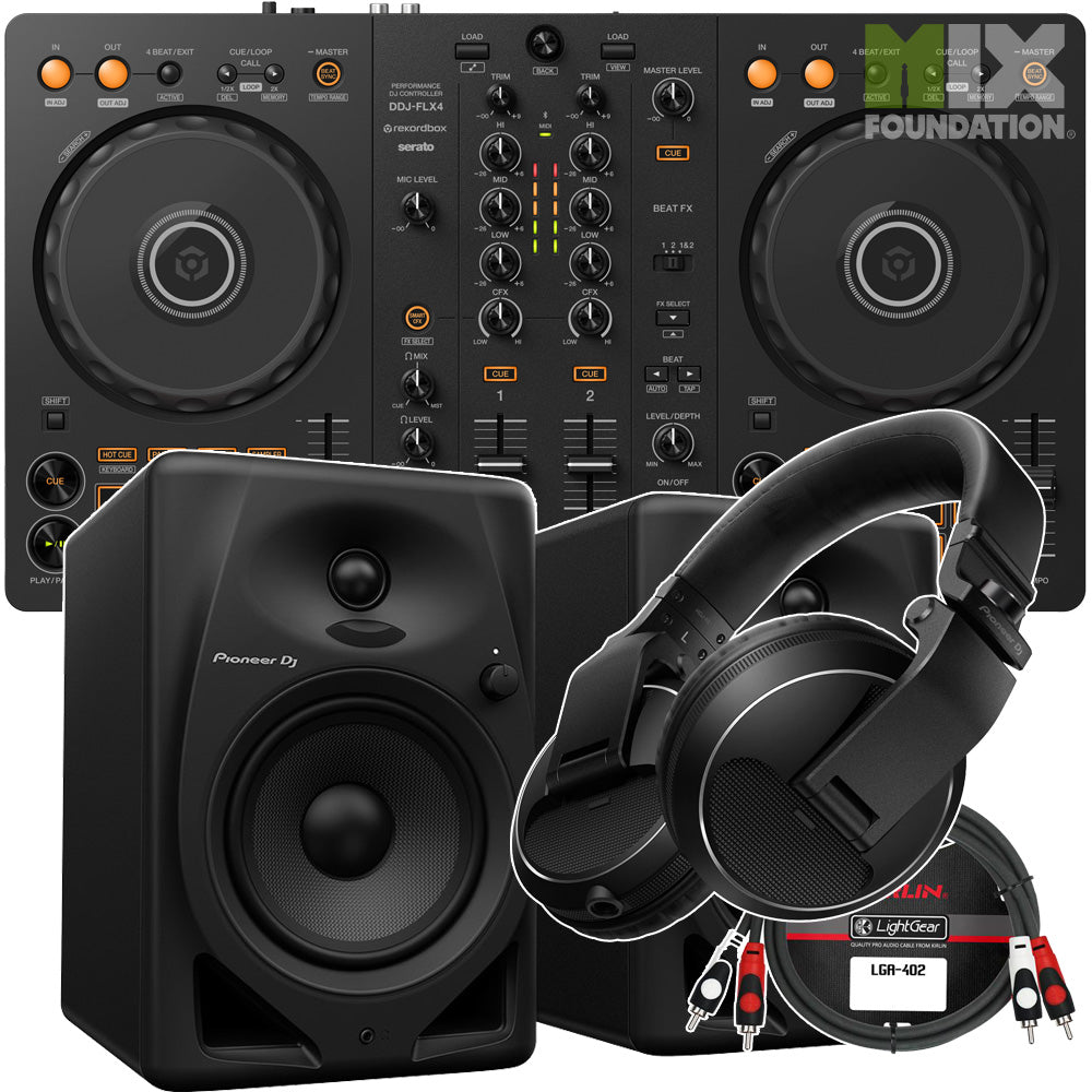 Pioneer DDJ-FLX4 2-Channel DJ Controller for Rekordbox and Serato DJ Lite | Beginner Pack 2 PRE-ORDER