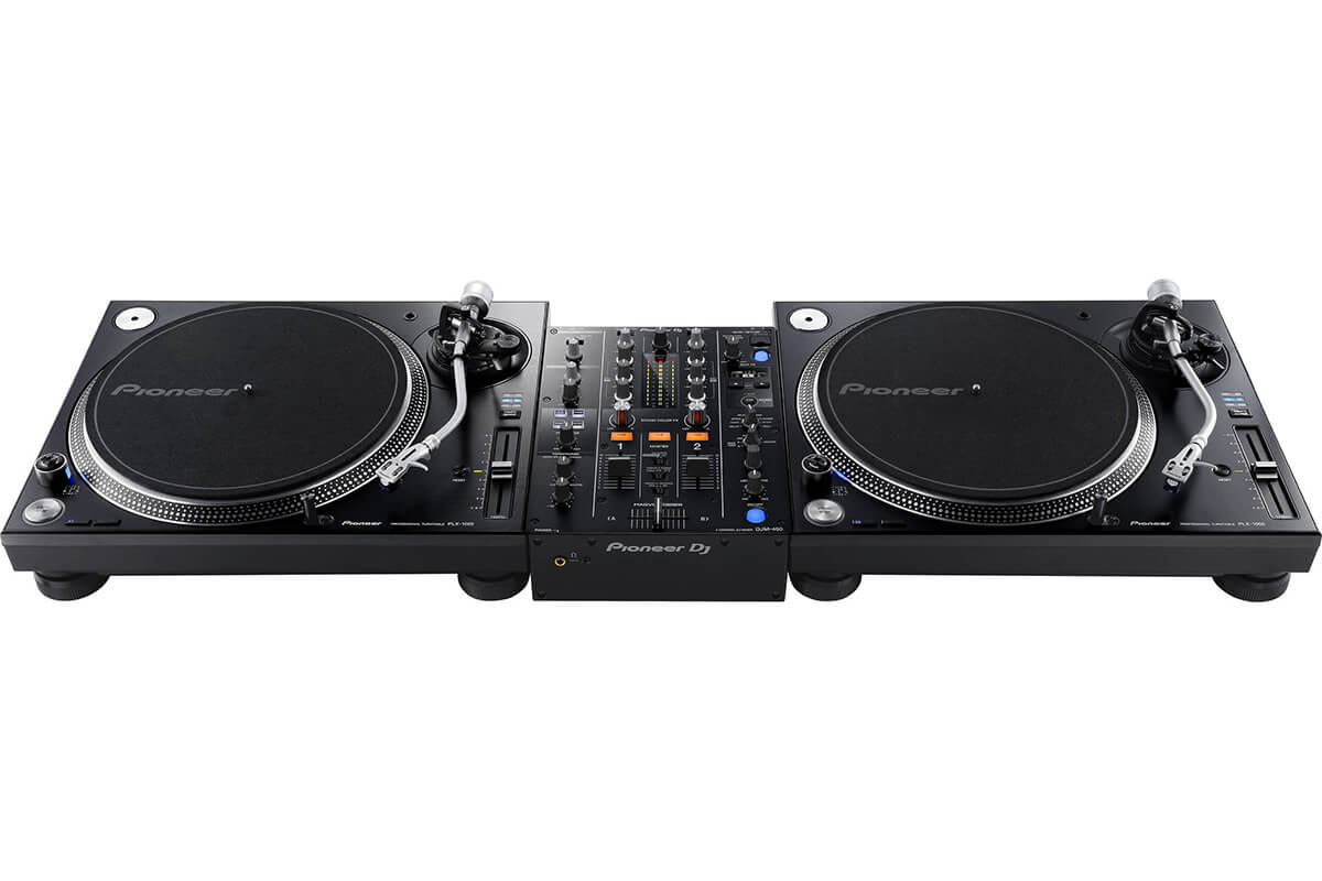 Pioneer PLX-1000 Turntable with DJM-450 Mixer DJ Package