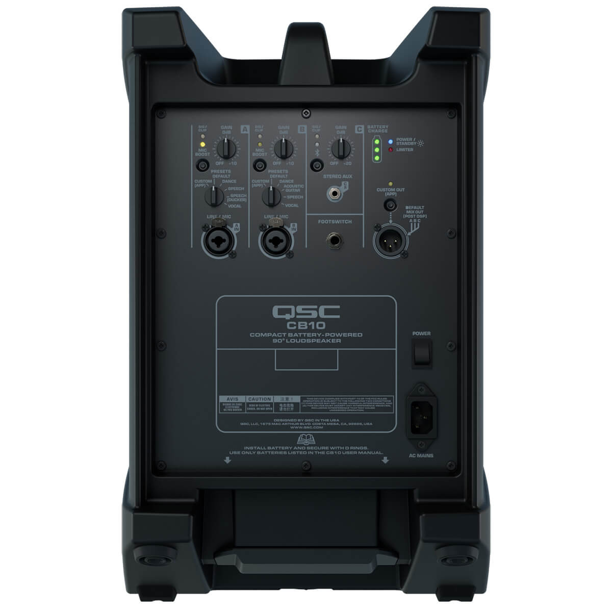 QSC CB10 Compact 10" Battery-Powered Loudspeaker System w/ Bluetooth MARCH PRE-ORDER