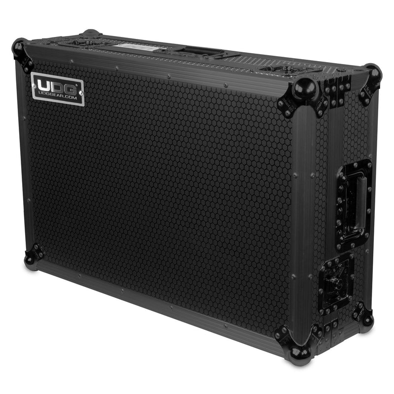 UDG Ultimate Flight Case Rane Four Black Plus (Laptop Shelf + Wheels)