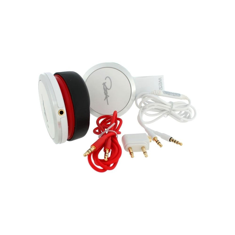 RZA STREET Headphones w/ 3-Touch Handsfree Unit - Rare White/Red Model