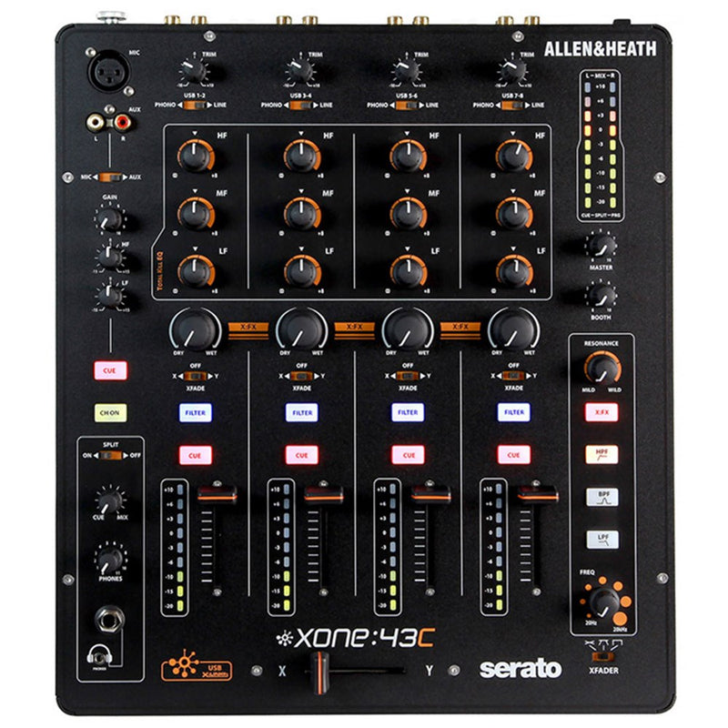 Allen & Heath XONE:43C 4+1 Channel DJ Mixer with Soundcard (Optional Serato CLUB KIT Upgrade)